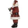 Clayre & Eef Dekorace Santa Claus s knihou 10x10x21 cm