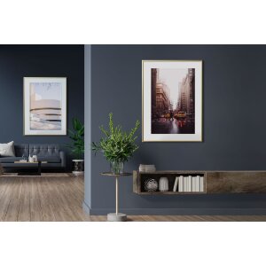 FramesFactory Hliníkový rám 62x93 cm zlatý