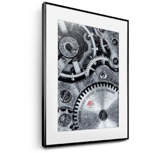 FramesFactory Hliníkový rám 59,4x84,1 cm černý s umělým sklem