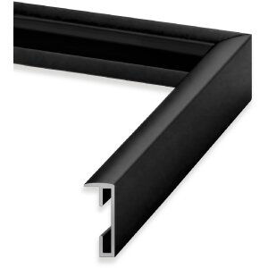 FramesFactory Hliníkový rám 59,4x84,1 cm černý s umělým sklem