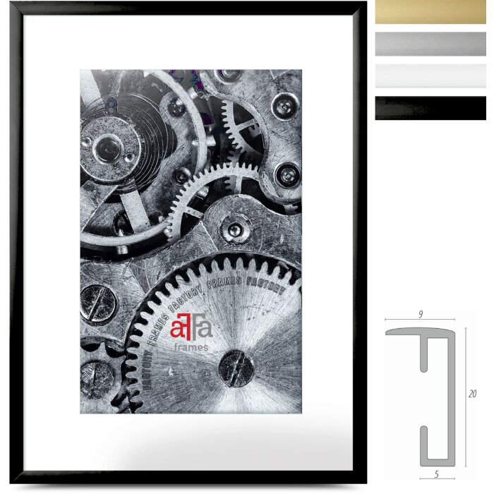FramesFactory Hliníkový rám blokový profil 10x15–70x100 cm