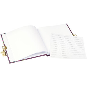 Goldbuch Denník Tropické ptactvo plum 16x16 cm se zámkem