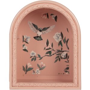 Clayre & Eef Nástěnné police (set 2) modrá/růžová 30x16x40/24x14x30 cm