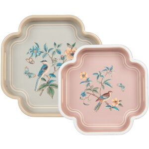 Clayre & Eef Dekorativní podnosy (sada 2)...