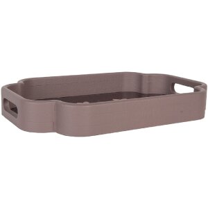 Clayre & Eef 6H2463 Sada 2 dekorativních podnosů růžovo-fialová