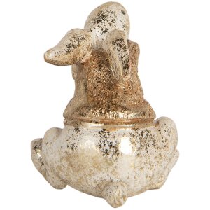 Clayre & Eef 6PR5485 Dekorativní králík 6x5x7 cm béžovo-hnědý