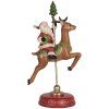 Clayre & Eef 6PR5763 Vánoční dekorace Santa na sobu 16x11x30 cm
