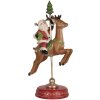 Clayre & Eef 6PR5763 Vánoční dekorace Santa na sobu 16x11x30 cm