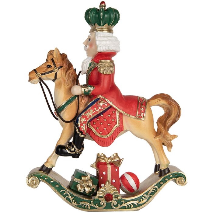 Clayre & Eef Louskáček na houpacím koni 24x8x31 cm