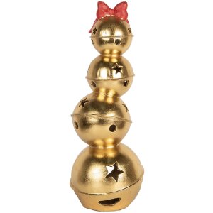 Clayre & Eef 6PR5771 Stohované zvonky 20x20x54 cm zlatá/červená