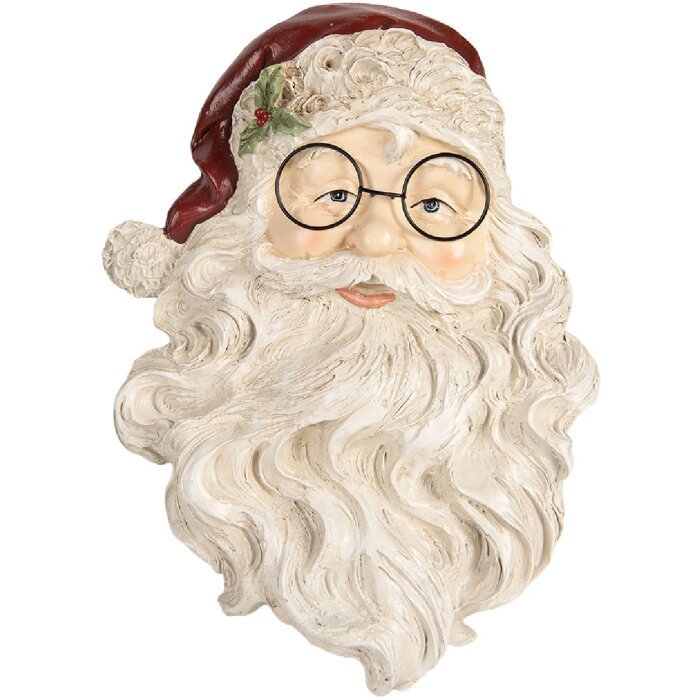 Clayre & Eef 6PR5781 Nástěnná dekorace Santa Claus 23x5x31 cm