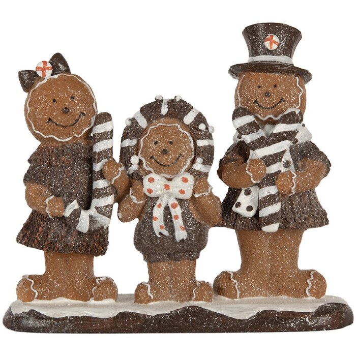 Clayre & Eef Vánoční dekorace Perníček 20x7x17 cm