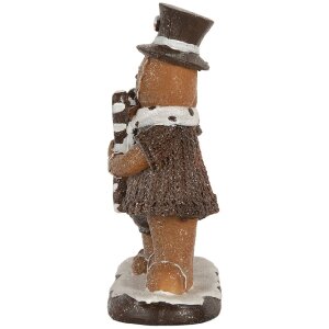 Clayre & Eef Vánoční dekorace Perníček 20x7x17 cm