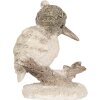Clayre & Eef Dekorační ptáček 7x6x8 cm