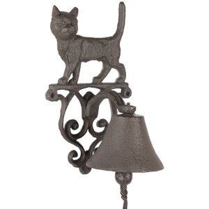 Clayre & Eef Zvonek 13x14x22 cm hnědý