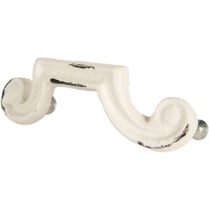 Clayre & Eef 6Y5766 Klika 12x4x3 cm bílá