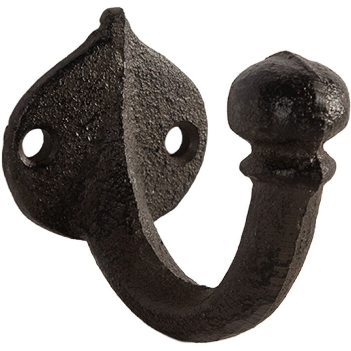 Clayre & Eef Nástěnný háček 4x7x6 cm hnědý