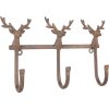 Clayre & Eef 6Y5948 Nástěnný věšák 27x5x15 cm hnědý