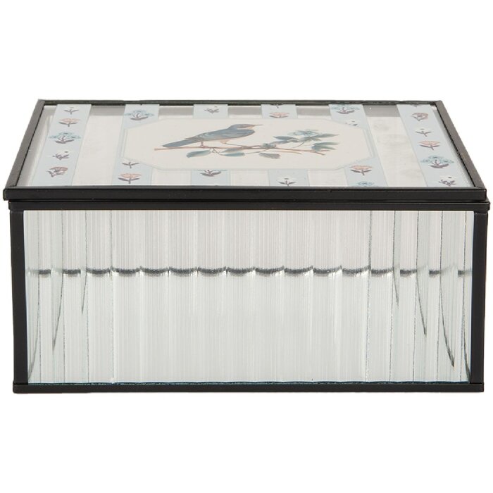 Clayre & Eef 6Y5949 Kovová úložná krabička 18x14x8 cm