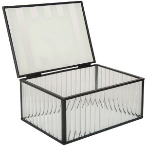 Clayre & Eef 6Y5949 Kovová úložná krabička 18x14x8 cm