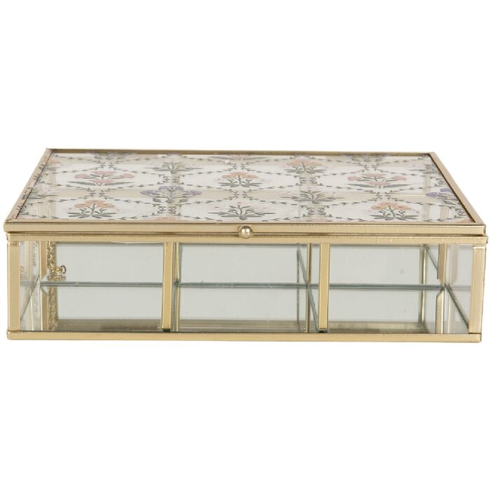 Clayre & Eef 6Y5952 Kovová úložná krabička 20x16x5 cm