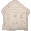 Clayre & Eef Polštář plněný 45x40x10 cm Bílo-béžový