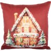 Clayre & Eef KT021.429 Povlak na polštář 45x45 cm červeno-hnědý
