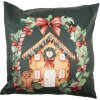 Clayre & Eef KT021.430 Povlak na polštář 45x45 cm zelený/hnědý