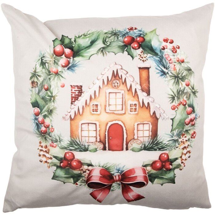 Clayre & Eef KT021.431 Potah na polštář 45x45 cm béžovo-hnědý