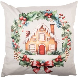 Clayre & Eef KT021.431 Potah na polštář 45x45 cm béžovo-hnědý