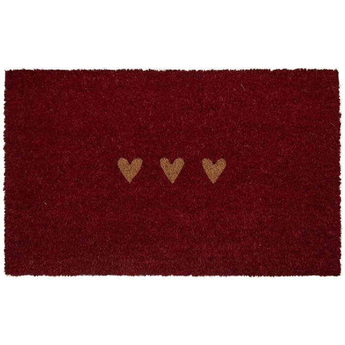 Clayre & Eef Rohožka 75x45x1 cm červeno-hnědá