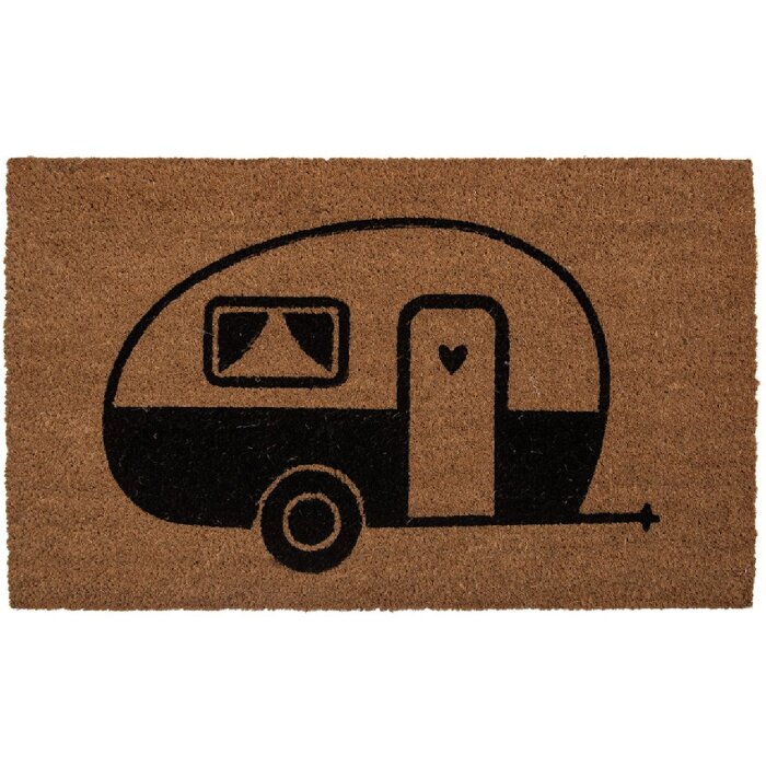 Clayre & Eef Podložka pod nohy 75x45 cm hnědo-černá