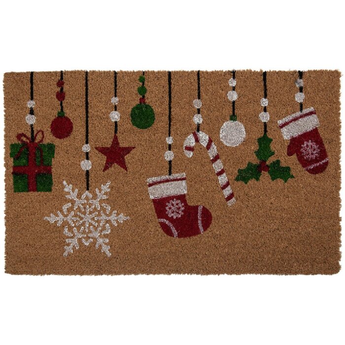 Clayre & Eef Rohožka 75x45x1 cm hnědo-červená