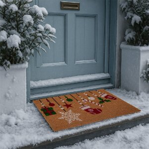 Clayre & Eef Rohožka 75x45x1 cm hnědo-červená