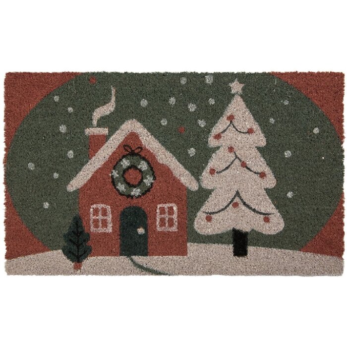 Clayre & Eef Rohožka 75x45x1 cm červeno-zelená