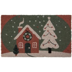 Clayre & Eef Rohožka 75x45x1 cm červeno-zelená