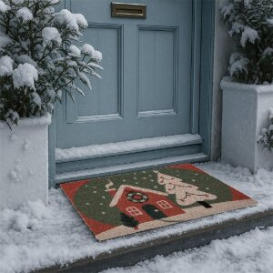 Clayre & Eef Rohožka 75x45x1 cm červeno-zelená