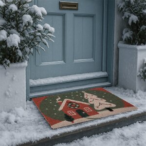 Clayre & Eef Rohožka 75x45x1 cm červeno-zelená