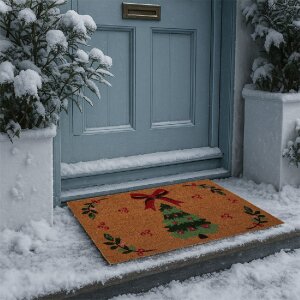 Clayre & Eef Rohožka 75x45x1 cm hnědá a zelená