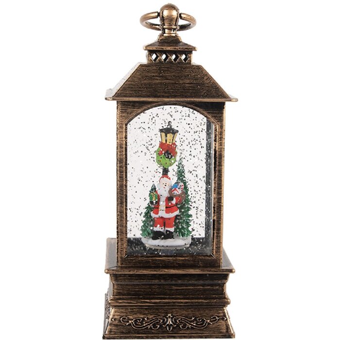 Clayre & Eef 66410 Vánoční lucerna Santa Claus 8x8x20 cm
