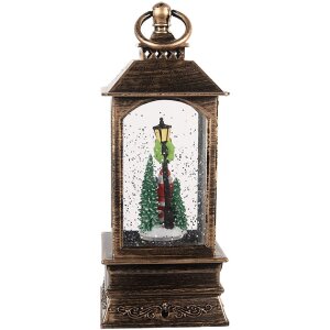 Clayre & Eef 66410 Vánoční lucerna Santa Claus 8x8x20 cm