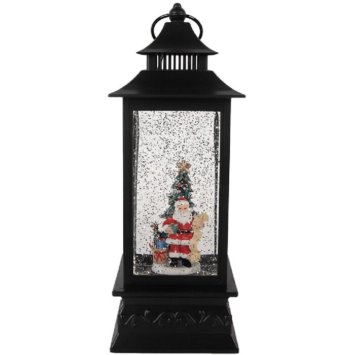 Clayre & Eef Dekorativní lucerna se Santou 10x10x28 cm
