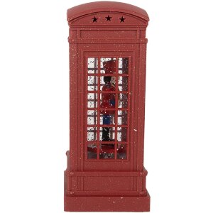 Clayre & Eef 66412 Dekorace Telefonní Budka s Oříškolamem 9x9x21 cm