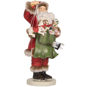 Clayre & Eef 6PR5748 Vánoční dekorace Santa Claus 13x9x23 cm