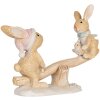 Clayre & Eef Dekorativní Králík 16x6x11 cm Hnědý & Bílý