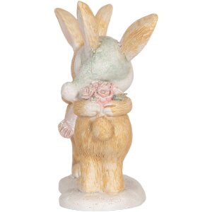 Clayre & Eef 6PR5882 Dekorativní Králík 10x5x10 cm Hnědý a Bílý