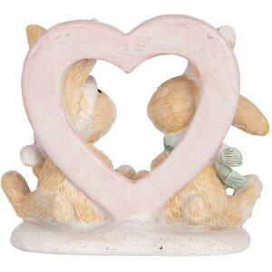 Clayre & Eef Dekorační Králík 11x6x9 cm hnědá/bílá