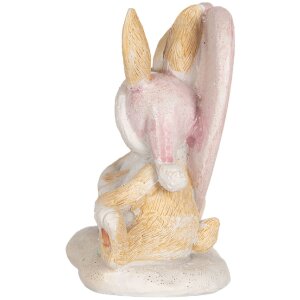 Clayre & Eef Dekorační Králík 11x6x9 cm hnědá/bílá