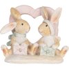 Clayre & Eef Dekorační Králík 11x6x9 cm hnědá/bílá