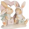 Clayre & Eef Dekorační Králík 11x6x9 cm hnědá/bílá